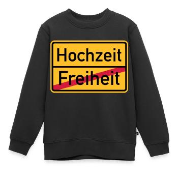 Hochzeit - Kinder Premium Organic Sweatshirt - Schwarz - Vorne - AI Model Kid Female (0cm)