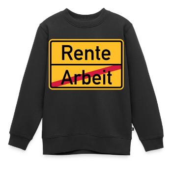 Rente - Kinder Premium Organic Sweatshirt - Schwarz - Vorne - AI Model Kid Female (0cm)