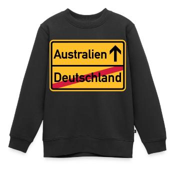 Australien - Kinder Premium Organic Sweatshirt - Schwarz - Vorne - AI Model Kid Female (0cm)