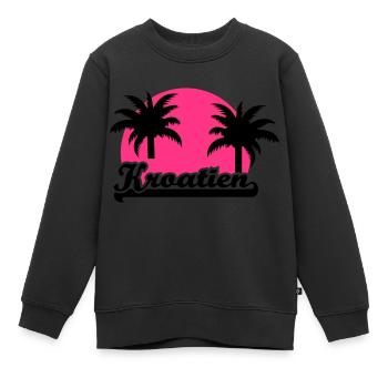 Kroatien - Kinder Premium Organic Sweatshirt - Schwarz - Vorne - AI Model Kid Female (0cm)