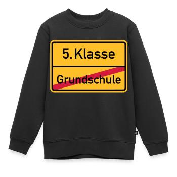 5. Klasse - Kinder Premium Organic Sweatshirt - Schwarz - Vorne - AI Model Kid Female (0cm)