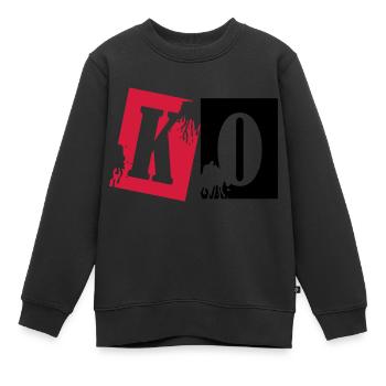 ko_boxing_02 - Kinder Premium Organic Sweatshirt - Schwarz - Vorne - AI Model Kid Female (0cm)