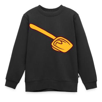 yellow shovel sandbox toy shovel eime - Kids Premium Organic Sweatshirt - black - Front - AI Model Kid Female (0cm)