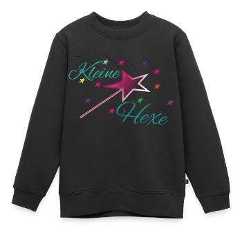 Hexe Zauberstab - Kinder Premium Organic Sweatshirt - Schwarz - Vorne - AI Model Kid Female (0cm)