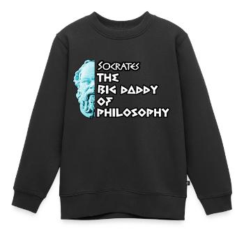 Papa der Philosophie - Kinder Premium Organic Sweatshirt - Schwarz - Vorne - AI Model Kid Female (0cm)