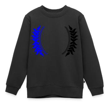 Kranz Symbol - Kinder Premium Organic Sweatshirt - Schwarz - Vorne - AI Model Kid Female (0cm)