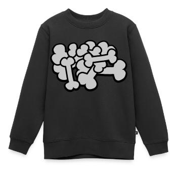 Großer Comic Knochen Haufen - Kinder Premium Organic Sweatshirt - Schwarz - Vorne - AI Model Kid Female (0cm)