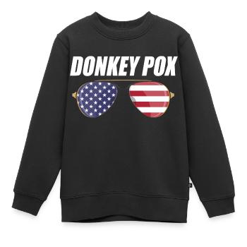 Variole de l’âne - Sweat Premium enfant bio - noir - Devant - AI Model Kid Female (0cm)