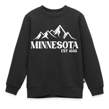 Minnesota - Kinder Premium Organic Sweatshirt - Schwarz - Vorne - AI Model Kid Female (0cm)