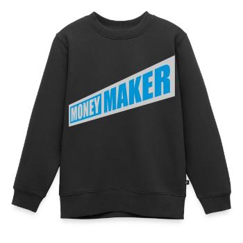 Money Maker Logo Text - Kinder Premium Organic Sweatshirt - Schwarz - Vorne - AI Model Kid Female (0cm)