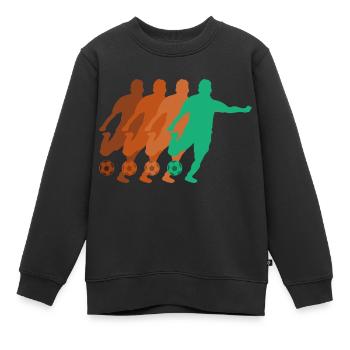 Football Footballeur Attaquant Garçons Coupe du Monde Hommes - Sweat Premium enfant bio - noir - Devant - AI Model Kid Female (0cm)