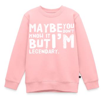 Maybe you don't know it BUT Im legendary NEW Design - Kids Premium Organic Sweatshirt - rose - Front - AI Model Kid Female (0cm)