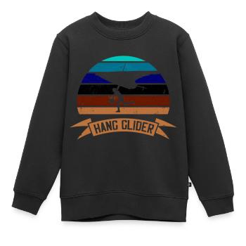 Hanggleiter Drachenflieger Deltasegler - Kinder Premium Organic Sweatshirt - Schwarz - Vorne - AI Model Kid Female (0cm)