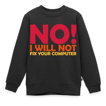 Ne pas réparer votre ordinateur - Sweat Premium enfant bio - noir - Devant - AI Model Kid Female (0cm)