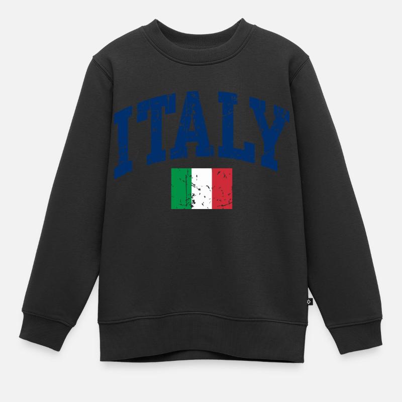 Drapeau italien - Sweat Premium enfant bio - noir