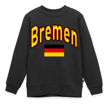 Drapeau allemand de Brême - Sweat Premium enfant bio - noir - Devant - AI Model Kid Female (0cm)