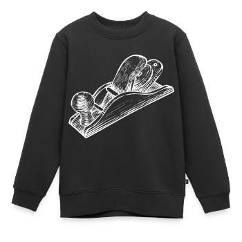 Hobel Holzwerkzeug Schreiner - Kinder Premium Organic Sweatshirt - Schwarz - Vorne - AI Model Kid Female (0cm)