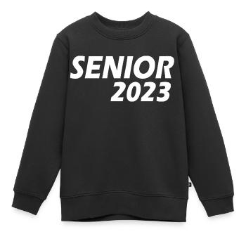 Senior 2023 - Sweat Premium enfant bio - noir - Devant - AI Model Kid Female (0cm)