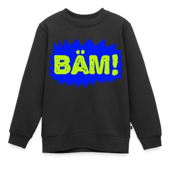 Bäm - Sweat Premium enfant bio - noir - Devant - AI Model Kid Female (0cm)