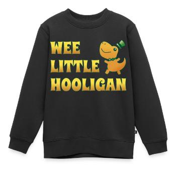 Wee Lil Hooligan Kinder St Patrick s Day Jungen Mädchen - Kinder Premium Organic Sweatshirt - Schwarz - Vorne - AI Model Kid Female (0cm)