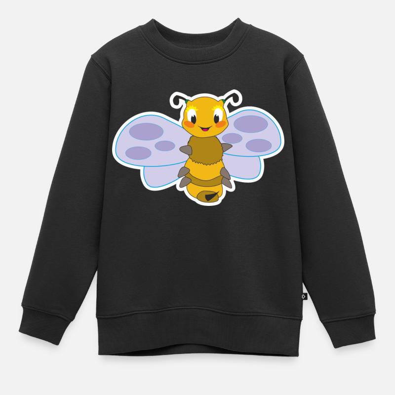 Abeille - Sweat Premium enfant bio - noir