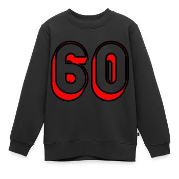 60 JAHRE. 60-JÄHRIGES JUBILÄUM. GEBURTSTAG 60 JAHRE. 60 - Kinder Premium Organic Sweatshirt - Schwarz - Vorne - AI Model Kid Female (0cm)