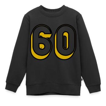60 JAHRE. 60-JÄHRIGES JUBILÄUM. GEBURTSTAG 60 JAHRE. 60 - Kinder Premium Organic Sweatshirt - Schwarz - Vorne - AI Model Kid Female (0cm)