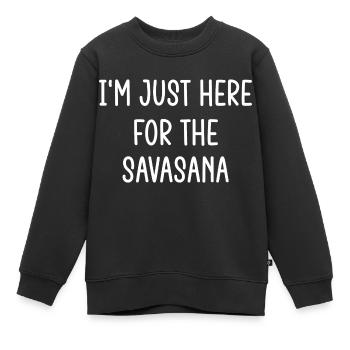Yoga Gift for Yogis Meditation Gift Idea Om - Kids Premium Organic Sweatshirt - black - Front - AI Model Kid Female (0cm)