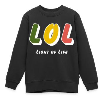 LOL - Lumière de Vie - Sweat Premium enfant bio - noir - Devant - AI Model Kid Female (0cm)