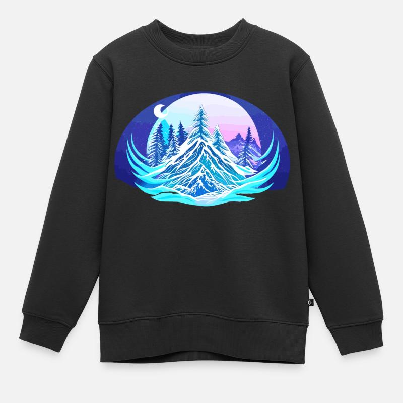 Nuit d’hiver - Sweat Premium enfant bio - noir