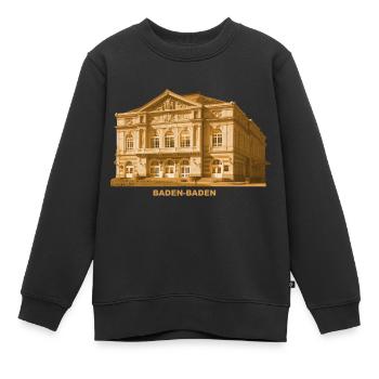 Baden Baden Theater Baden-Würtemberg - Kinder Premium Organic Sweatshirt - Schwarz - Vorne - AI Model Kid Female (0cm)