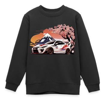 Driven Elegance – Japanische Autoliebhaber - Kinder Premium Organic Sweatshirt - Schwarz - Vorne - AI Model Kid Female (0cm)