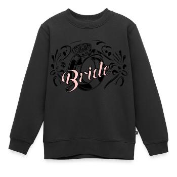 BRAUT, TSHIRT - Kinder Premium Organic Sweatshirt - Schwarz - Vorne - AI Model Kid Female (0cm)