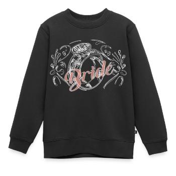 BRAUT, TSHIRT - Kinder Premium Organic Sweatshirt - Schwarz - Vorne - AI Model Kid Female (0cm)