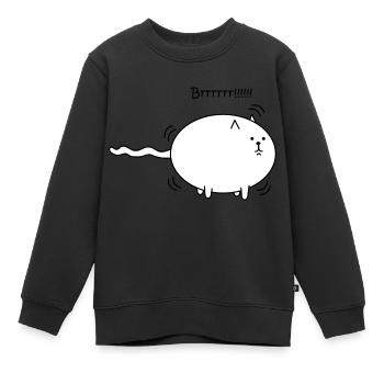 Lustige Katze - Kinder Premium Organic Sweatshirt - Schwarz - Vorne - AI Model Kid Female (0cm)