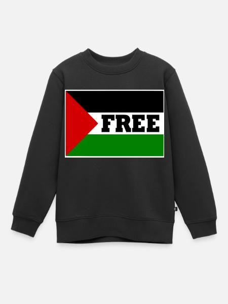Free palestine - Sweat Premium enfant bio - noir