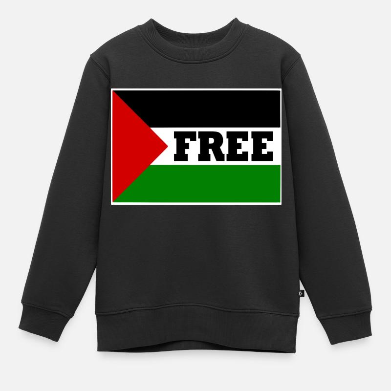 Free palestine - Sweat Premium enfant bio - noir