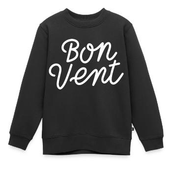 Bon vent - Sweat Premium enfant bio - noir - Devant - AI Model Kid Female (0cm)