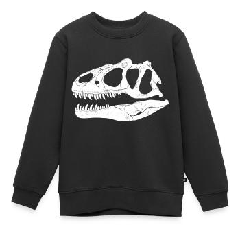 Saurophaganax Fossil - Kinder Premium Organic Sweatshirt - Schwarz - Vorne - AI Model Kid Female (0cm)