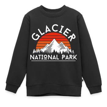 Gletscher-Nationalpark Britisch-Kolumbien Kanada - Kinder Premium Organic Sweatshirt - Schwarz - Vorne - AI Model Kid Female (0cm)