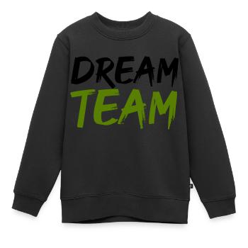 Équipe de rêve - Sweat Premium enfant bio - noir - Devant - AI Model Kid Female (0cm)