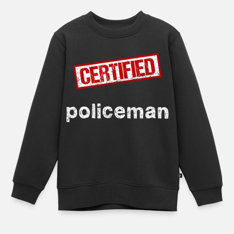 Policier - Sweat Premium enfant bio - noir