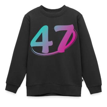 Nummer 47 mehrfarbig - Kinder Premium Organic Sweatshirt - Schwarz - Vorne - AI Model Kid Female (0cm)