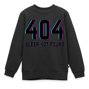 404 Schlaf Nicht gefunden - Kinder Premium Organic Sweatshirt - Schwarz - Vorne - AI Model Kid Female (0cm)