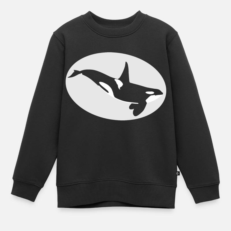 orque - Sweat Premium enfant bio - noir
