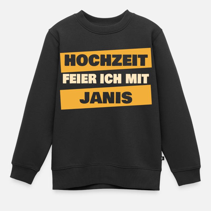 Janis - Kids Premium Organic Sweatshirt - black