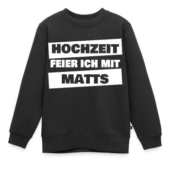 JGA Matts - Kinder Premium Organic Sweatshirt - Schwarz - Vorne - AI Model Kid Female (0cm)