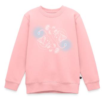 Poisson-grenouille - Sweat Premium enfant bio - rose - Devant - AI Model Kid Female (0cm)
