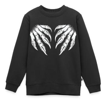 krallen 2 - Kinder Premium Organic Sweatshirt - Schwarz - Vorne - AI Model Kid Female (0cm)