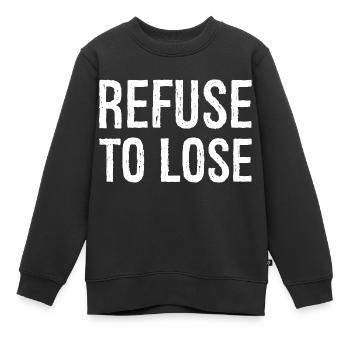Refuser de perdre - Sweat Premium enfant bio - noir - Devant - AI Model Kid Female (0cm)